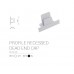 Įleidžiamo bėgelio užbaigimas PROFILE RECESSED DEAD END CAP WHITE